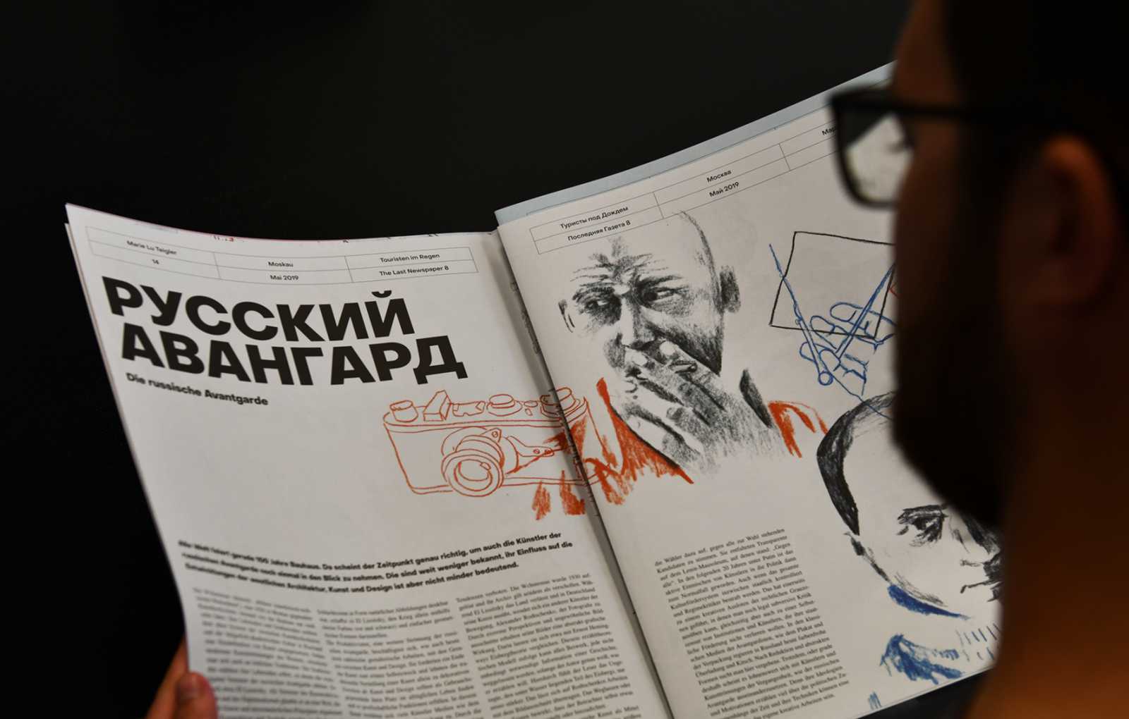 Die Eindrücke ihrer Reise nach Moskau verarbeiteten MSD-Studierende durch die Gestaltung einer Zeitung. (Foto: FH Münster/Katharina Kipp) 